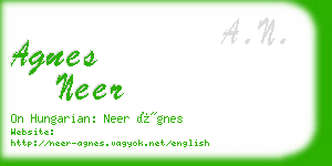 agnes neer business card